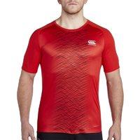 canterbury vapodri superlight poly graphic tee fiery red