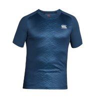 canterbury vapodri superlight poly graphic tee majolica blue