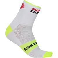 castelli rosso corsa 9 socks 2017 white yellow fluo 2xlarge