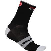 Castelli Rosso Corsa 9 Socks - 2017 - Black / Small / Medium