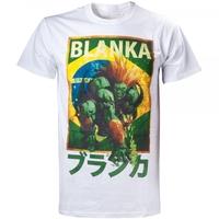 Capcom Street Fighter IV Blanka Character Men\'s Small White T-Shirt