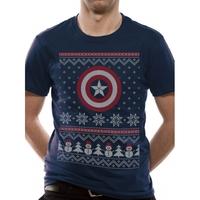 Captain America Civil War Unisex Medium T-Shirt - Blue