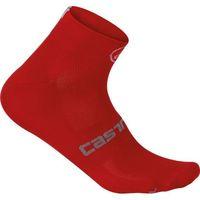 Castelli Quattro 3 Cycling Socks - Red / Small / Medium