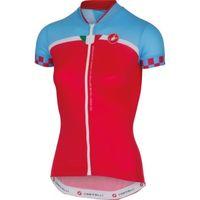 castelli duello womens cycling jersey red xlarge