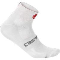 Castelli Quattro 3 Cycling Socks - White / Small / Medium