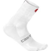 Castelli Quattro 9 Cycling Socks - White / Small / Medium