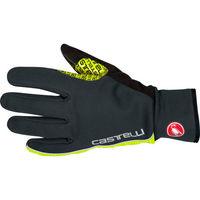 castelli spettacolo cycling glove 2016 anthracite yellow fluo xlarge