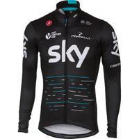 Castelli Team Sky Thermal Cycling Jersey - 2017 - Team Sky Black / Small