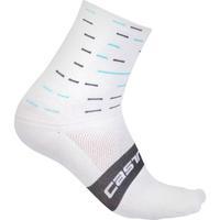 Castelli Team Sky Rosso Corsa 10 Cycling Socks- 2017 - White / Large / XLarge