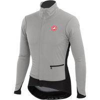 castelli alpha cycling jacket luna grey black large