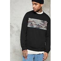 Camo Mesh-Front Sweatshirt