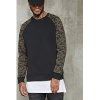 Camo Sleeve Sweatshirt