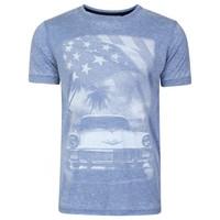 Carburn Burnout T-Shirt in Federal Blue - Dissident