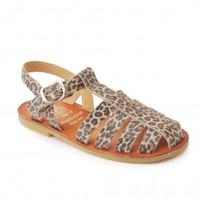 Cannes, Leopard Print Girls Buckle Classic Sandals