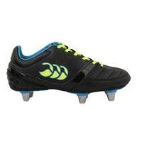 Canterbury Phoenix Club 6 Stud Junior Rugby Boots - Youth - Black/Safety Yellow