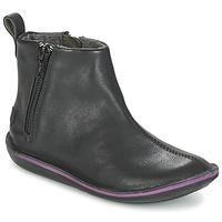 camper beetle girlss childrens mid boots in black