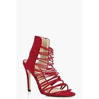 Cage Elastic Banded Heel - red