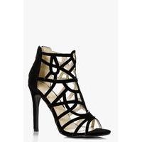 Cage Stiletto Heels - black