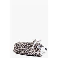 Cat Leopard Slippers - brown