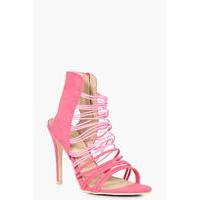 cage elastic banded heel pink