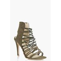 Cage Elastic Banded Heel - khaki