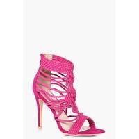 Cage Detail Heel - fushia