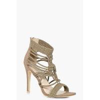 Cage Detail Heel - beige