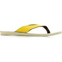 caf noir qm03 flip flops man mens sandals in yellow