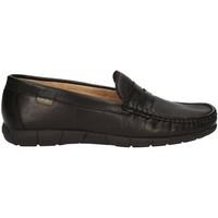 callaghan 11802 mocassins man black mens loafers casual shoes in black