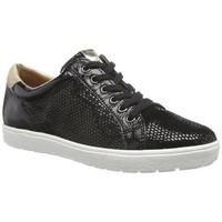 caprice 23653 womens casual lace up trainer mens trainers in black