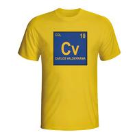 carlos valderrama colombia periodic table t shirt yellow