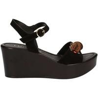 Café Noir XV610 Wedge sandals Women Black women\'s Sandals in black