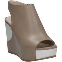 cafnoir hf138 sabots womens sandals in beige