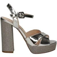 caf noir lg918 high heeled sandals women silver womens sandals in silv ...