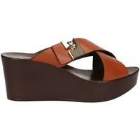 Café Noir XV102 Wedge sandals Women Brown women\'s Mules / Casual Shoes in brown