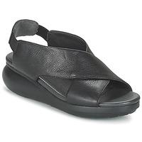 camper balloon womens sandals in black