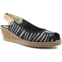 cabrera zebra womens sandals in black