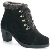 calzamedi booty comfortable sheepskin womens low ankle boots in black