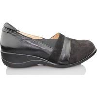 calzamedi black orthopedic womens loafers casual shoes in black