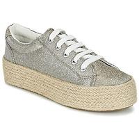 caf noir roviko womens espadrilles casual shoes in silver