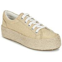 caf noir roviko womens espadrilles casual shoes in gold