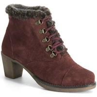 calzamedi booty comfortable sheepskin womens low ankle boots in red