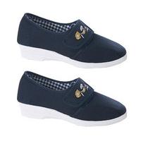 Canvas Boost Shoes (2 - SAVE £5), Navy and Navy, Size 5, Canvas