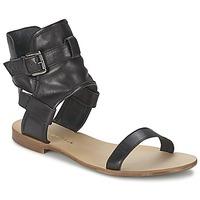 casual attitude pantola womens sandals in black