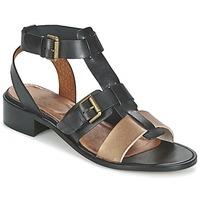 casual attitude papagne womens sandals in black