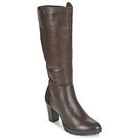 caprice eguiale womens high boots in brown