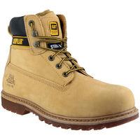 cat cat holton safety boot in honey size 8