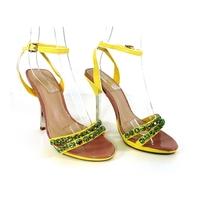 Carvela Size 6 Sunflower Yellow Ankle Strap Heeled Sandals