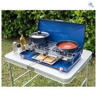 campingaz elite camping chef double burner and grill colour blue