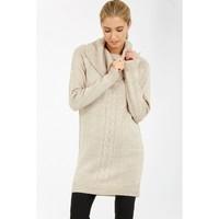 CABLE FRONT COWL NECK TUNIC